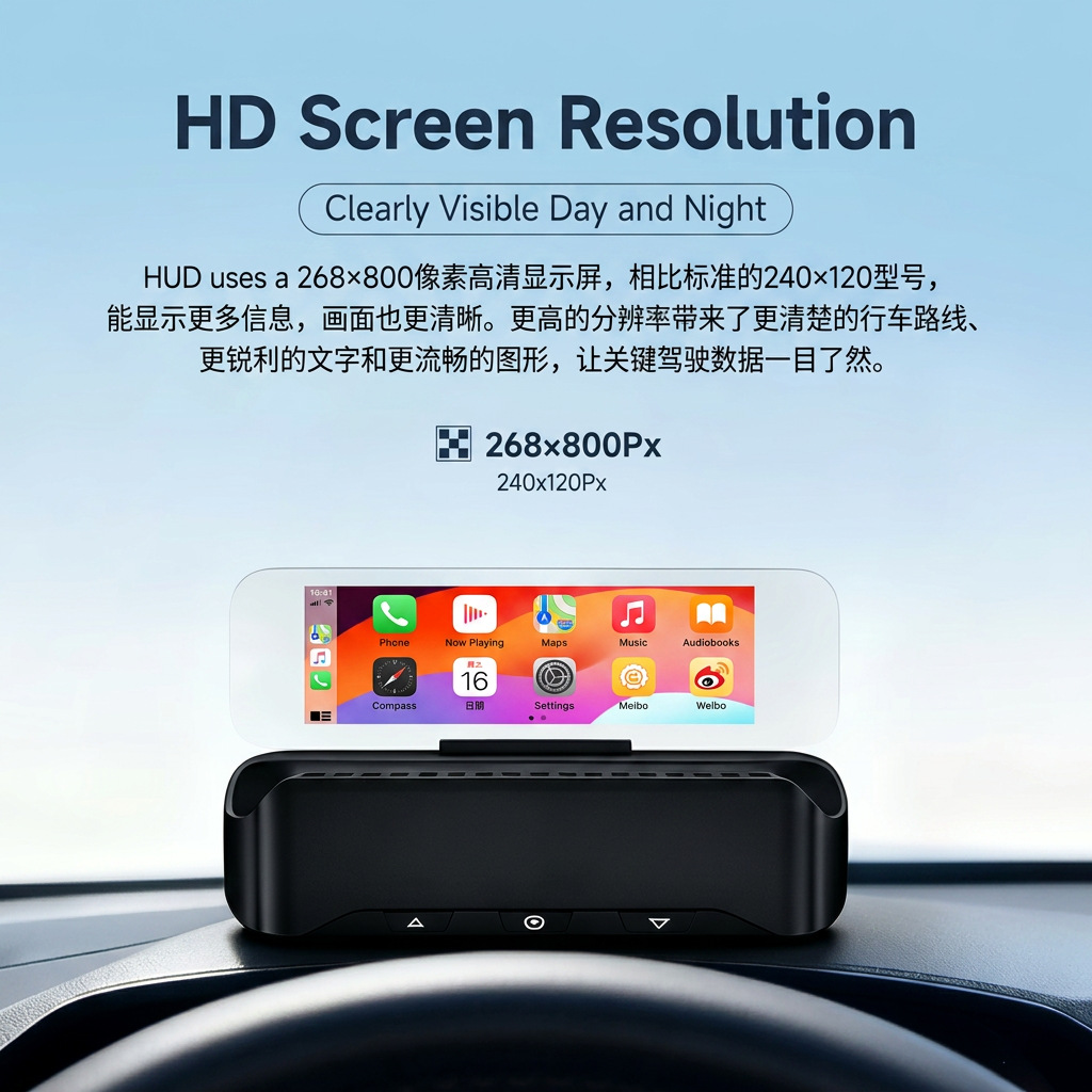 HUD Head-Up Display V3SE, foldable car-mounted display, portable high-definition head-up display V3SE
