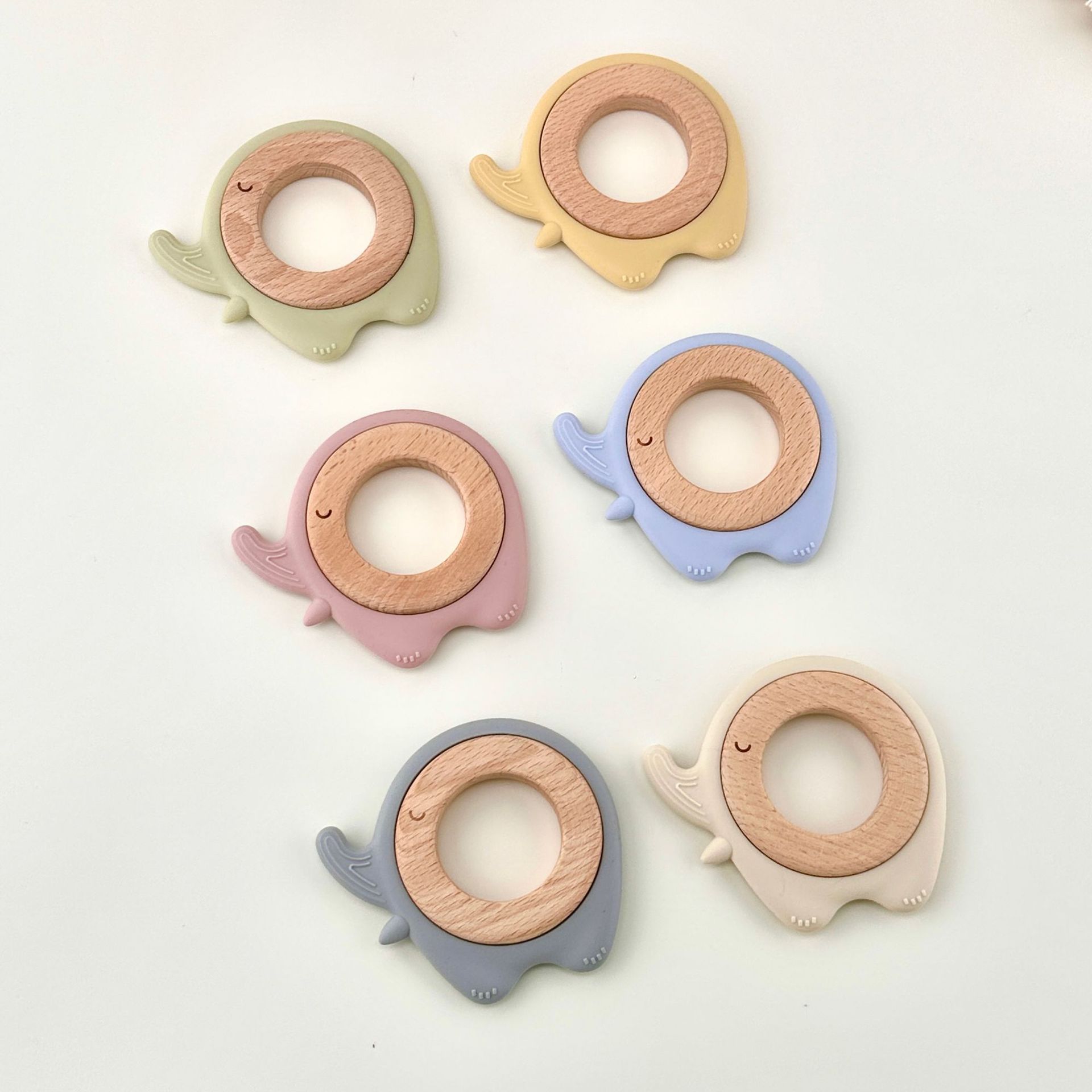 Silicone teether for baby, toy, elephant, teething