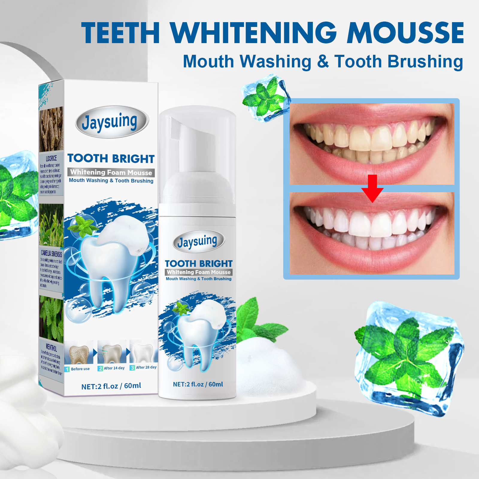 Jayswing Mousse toothpaste tartar, bad breath, beautiful teeth, portable foam toothpaste, oral cleaning_voghion.com