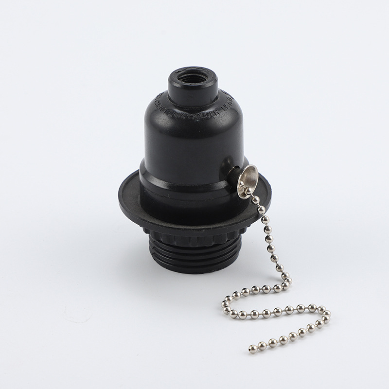 E26 cremallera interruptor baquelita soporte de la lámpara perilla anillo exterior con interruptor soporte de la lámpara E26 baquelita autobloqueo cuerpo de luz titular de la lámpara