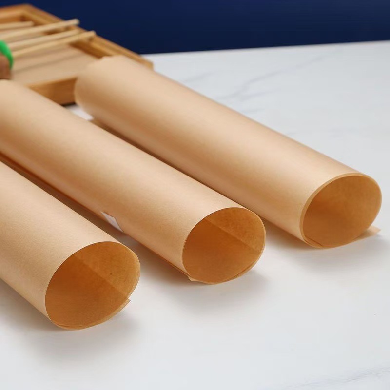 Naturfarbene quadratische Grillpapierkissen Backpapier Fettabsorbierpapier Backblechpapier Lebensmitttelunterlage Papier kommerzieller Ofen Frittieröl-Trennpapier