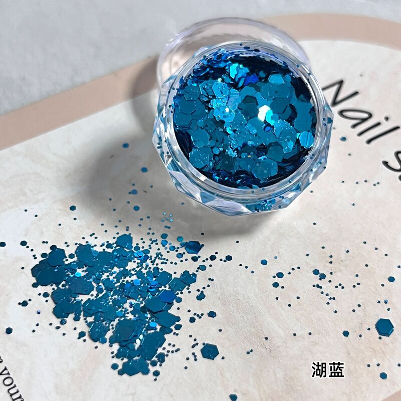 彩色亮片美甲饰品爆闪超薄闪粉亮片脚趾甲显白贴片穿戴甲指甲装饰|undefined