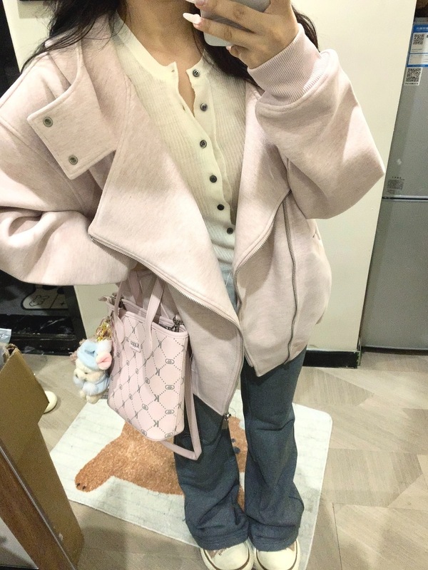 山东即墨卫衣外套女款秋季2025新款连帽宽松美式韩系穿搭初秋薄款|undefined
