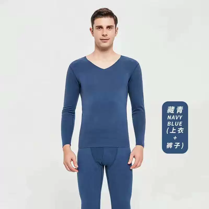 Men's winter fleece keep warm thermal underwear, trousers, wholesale, V-neckline, increased thickness