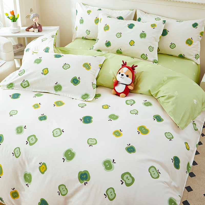 Funda de edredón de algodón de una sola pieza dormitorio de estudiantes individual 150x200x230 funda de edredón de algodón de cuatro piezas 180x220 doble