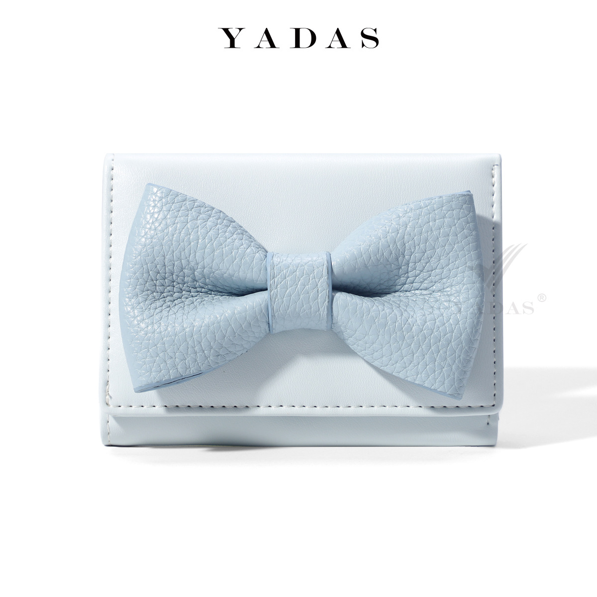 [Bowknot grande] YADAS Xiaoxiang Ladies tarjetero moda amor PU cuero corto tres pliegues monedero wallet
