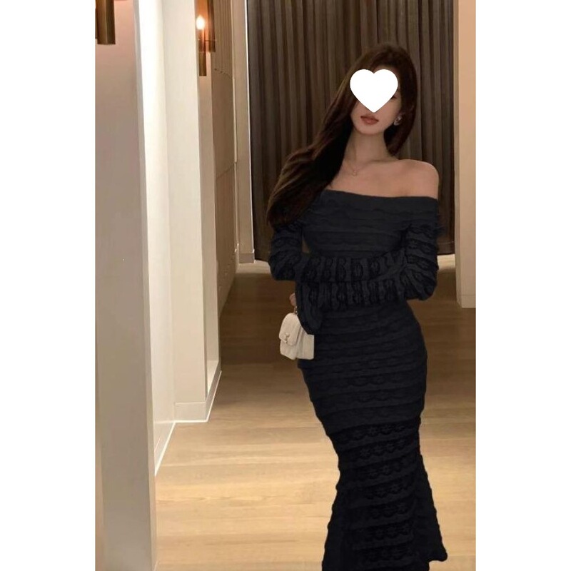 French-Style Socialite Sexy One-Shoulder Bodycon Long Dress, Summer Elegant and High-End Unique Stunning Dress French-Style Socialite Sexy One-Shoulder Bodycon Long Dress, Summer Elegant and High-End Unique Stunning Dress