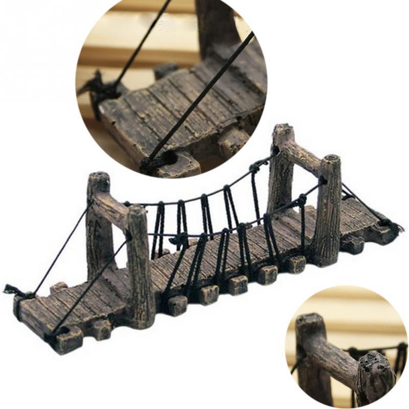 Fish Tank Landscaping Decoration Suspension Bridge Garden Landscaping Decoration Aquarium Fish and Shrimp Resin Bridge Turtle Climbing Platform Rope Bridge Fish Tank Landscaping Decoration Suspension Bridge Garden Landscaping Decoration Aquarium Fish and Shrimp Resin Bridge Turtle Climbing Platform Rope Bridge