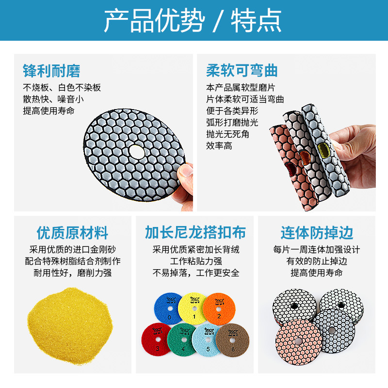 Pequeña hormiga mármol seco molienda pieza granito piedra pulido azulejo biselado recorte artefacto amoladora angular pieza de molienda