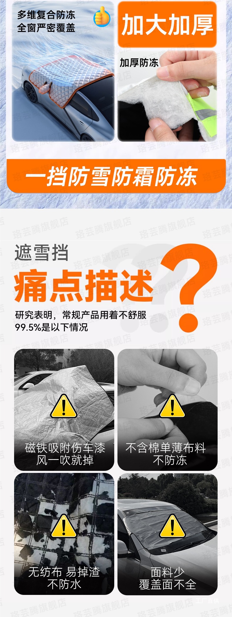 Car Windshield Anti-Freeze Cover, Snow Cover, Snow Shield, Frost Protection, Thickened Car Cover, Winter Car Window Windshield Cover