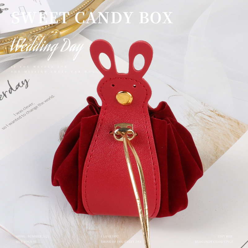 Wedding Candy Bags 2023 New Ins Style Handheld Engagement Wedding Candy Box High-End Wedding Candy Box