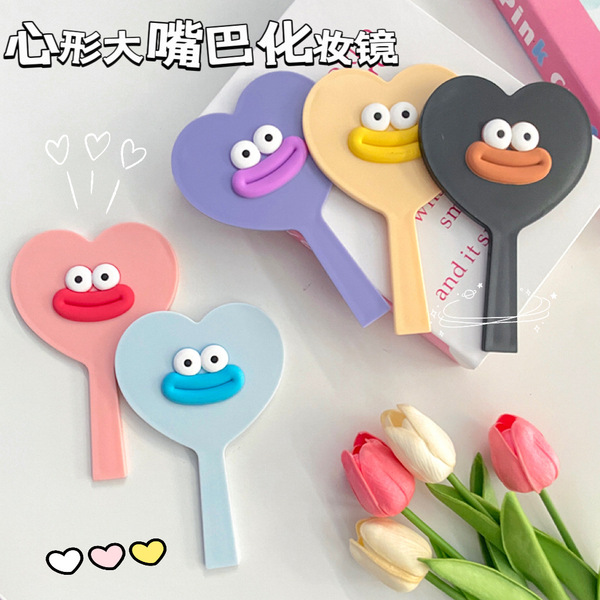 Cute cartoon handheld handle heart shaped for students