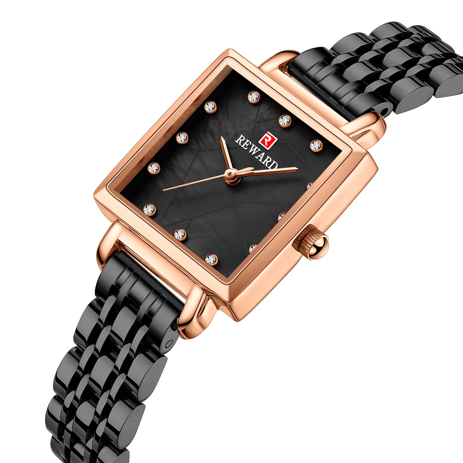 2024 New Watch Reward Fashion Women's Watch Waterproof Shell Face Square Quartz Women's Watch Fashionable and Elegant Women's Watch_voghion.com