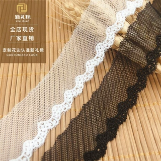 水溶花边牛奶丝网纱 刺绣内衣裙褶配饰现货lace服装辅料 花边厂家