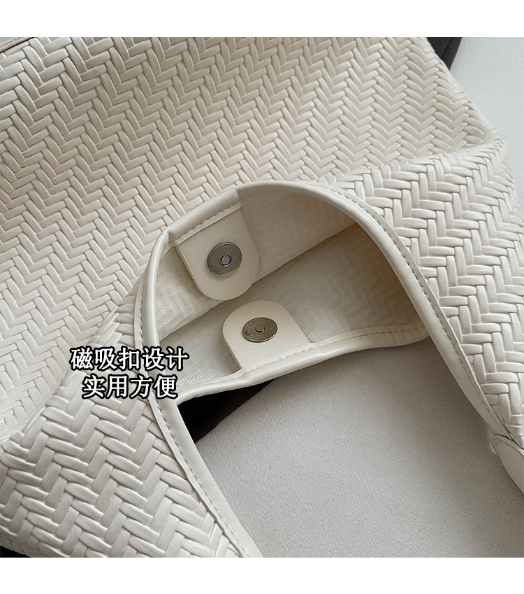 Casual design, stylish, large-capacity single-shoulder 2025, fashionable and trendy woven commuting, simple and retro tote underarm bag Item Picture