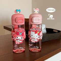 クロミ子供用コップ女の子学生用学校専用二重飲みカップtritan材質耐高温プラスチックコップ