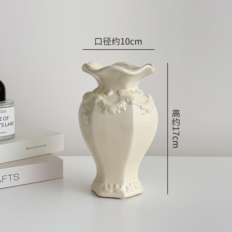 부조 [소크림색] 경덕진 도자기 제작 기술