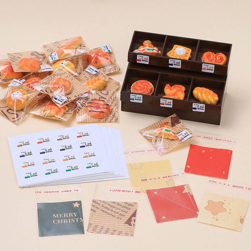 Mini Price Tag Stickers Creative Handmade DIY Accessories Miniature Food Toy Packaging Bags Dollhouse Materials
