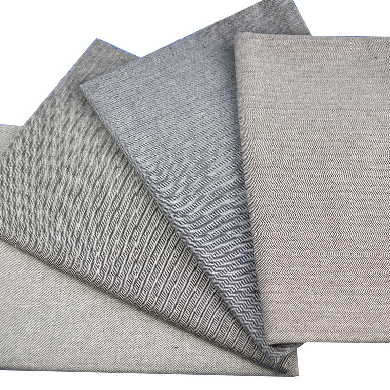 厂家现货  涤棉麻混纺布艺 人字斜纯色布料服装面料鞋帽桌布 033