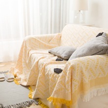 批发棉线针织沙发盖布全盖简约通用坐垫单人沙发双面沙发巾加厚