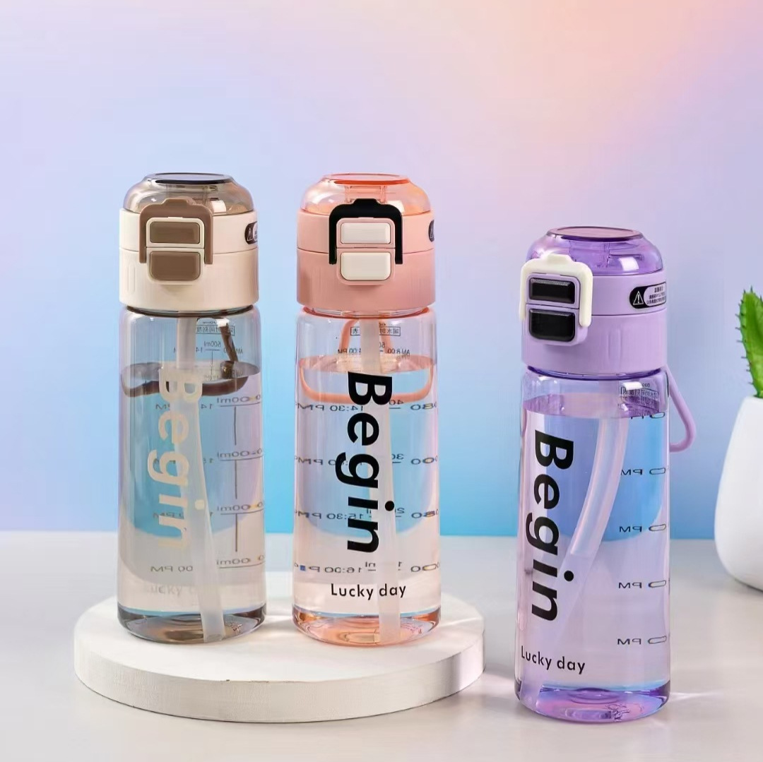 Futong doble taza de agua portátil de gran capacidad deportiva taza de estudiante de bebida directa hervidor de plástico resistente a altas temperaturas taza de agua de doble uso