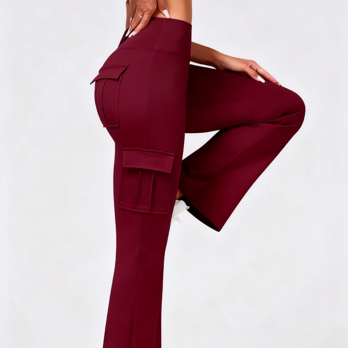 Popular Cross-Border Yoga Pants Casual Peach Butt Fitness Long Pants Tummy Control Sports Outdoor High-Waisted Flared Pants Workwear for Women