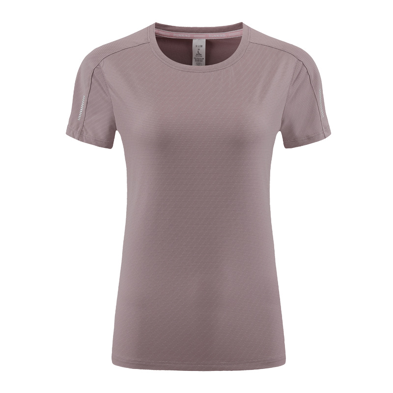 Amazon personalizado transfronterizo ropa deportiva de manga corta rápidamente secada camiseta ropa de secado rápido de mujeres yoga indoor camisa deportiva fitness