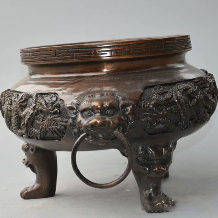 Brass decorations for office, big Incense burner