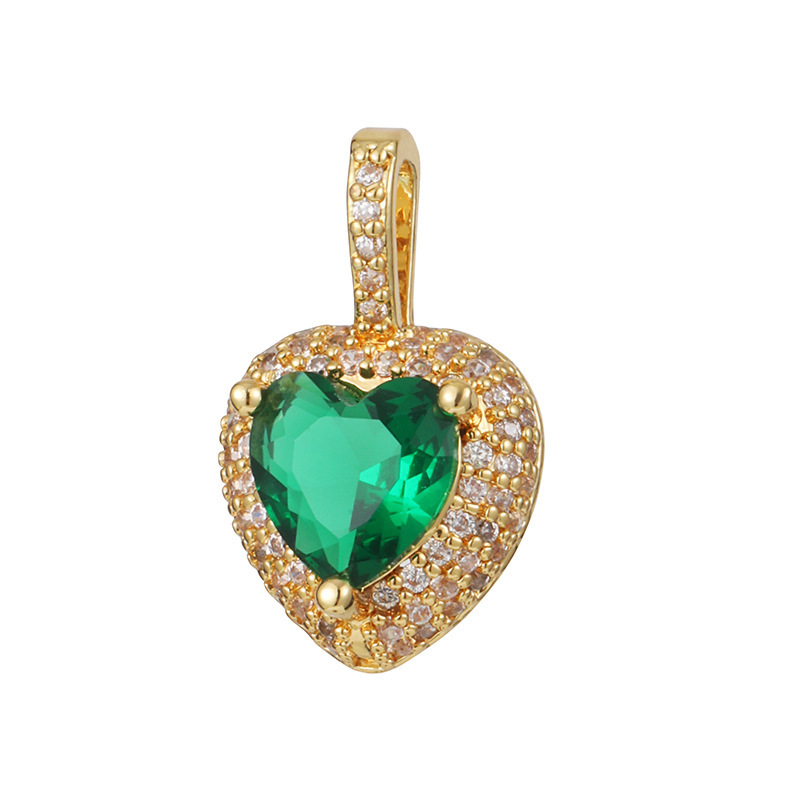 Joyas transfronterizas colgante de rubí esmeralda ligero de lujo accesorios de acero de titanio collar no decolor cadena clavícula