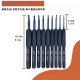 Amazon crochet set factory wholesale soft handle blue crochet head aluminum hook 9 crochet set large quantity excellent