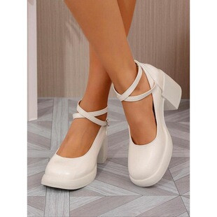 A 95851 Mary Jane Cross Strap Heels ������ָ�Ь �羳�W����