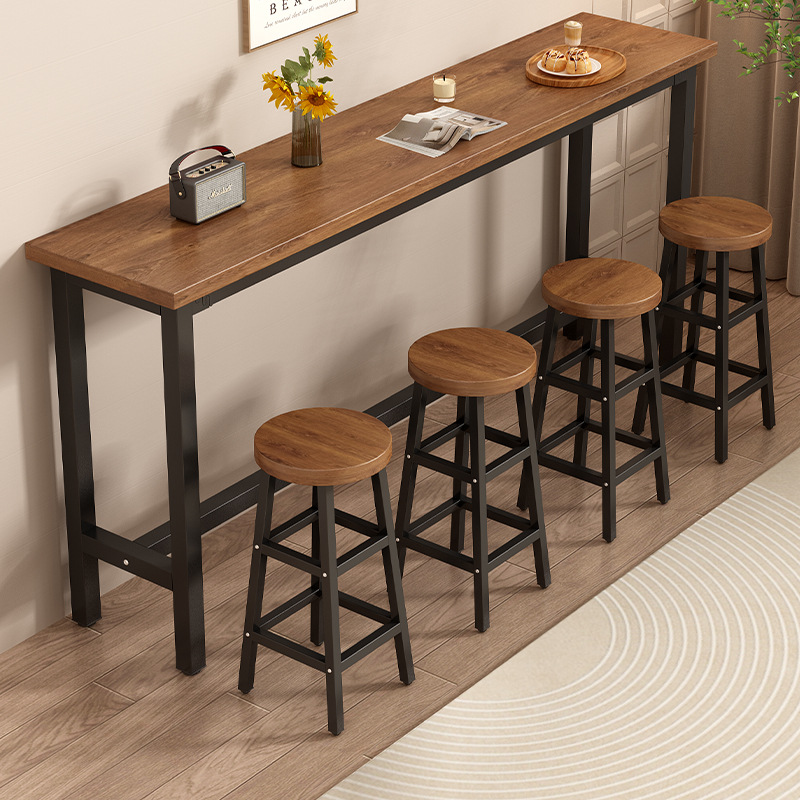 Bar Table Home Living Room Wall Long Table Small Apartment Balcony Leisure Bar Milk Tea Shop Coffee High Table