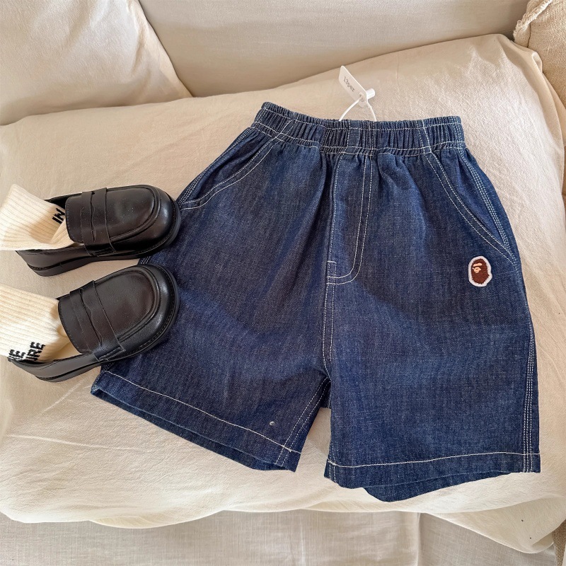 Pantalones cortos de mezclilla para niños 2025 pantalones casuales de cabeza de dibujos animados japoneses para niños y niñas de verano image 7