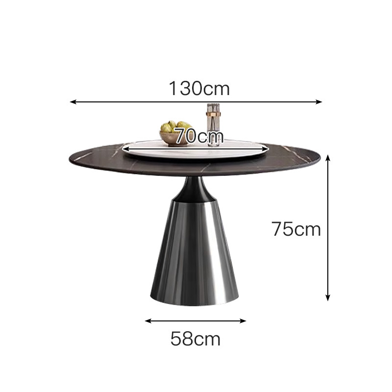 블랙 티타늄 + 암판 + 턴테이블 (데스크탑 직경 130cm)