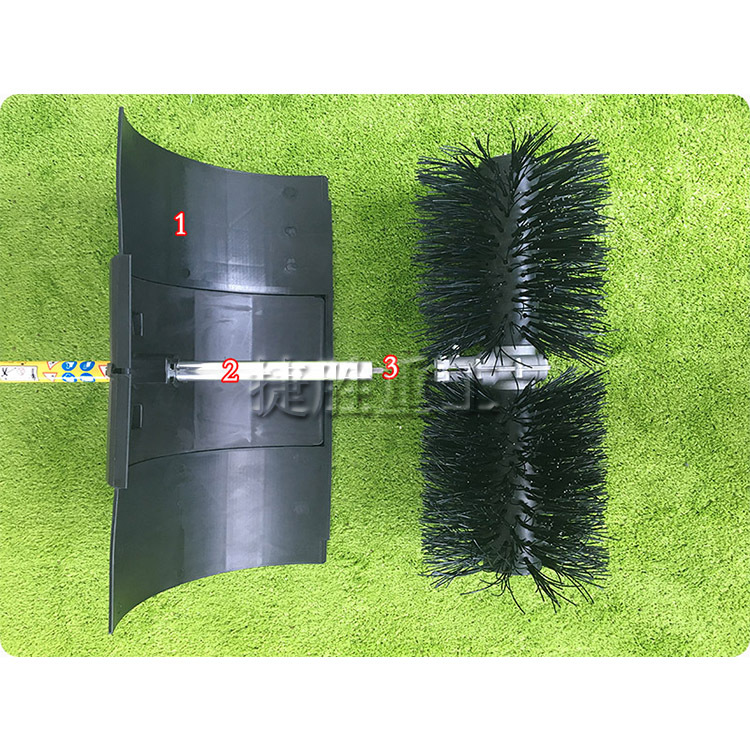 Barredora de césped mano empuje césped hojas caídas basura limpiador dos tiempos gasolina portátil cardado máquina