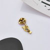 Fashionable design red metal advanced brooch, trend of season, high-quality style