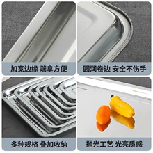 不锈钢方盘长方形小铁盘烧烤盘商用托盘饺子盘.蒸饭盘