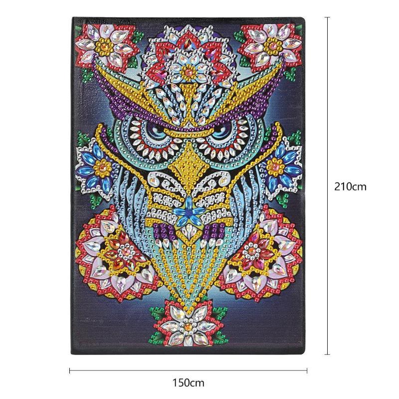 Cuaderno de dibujo de diamantes transfronterizos 5d punto diámetro pintura pegatinas de sexo opuesto mariposa DIY manual cuaderno de notas de cristal