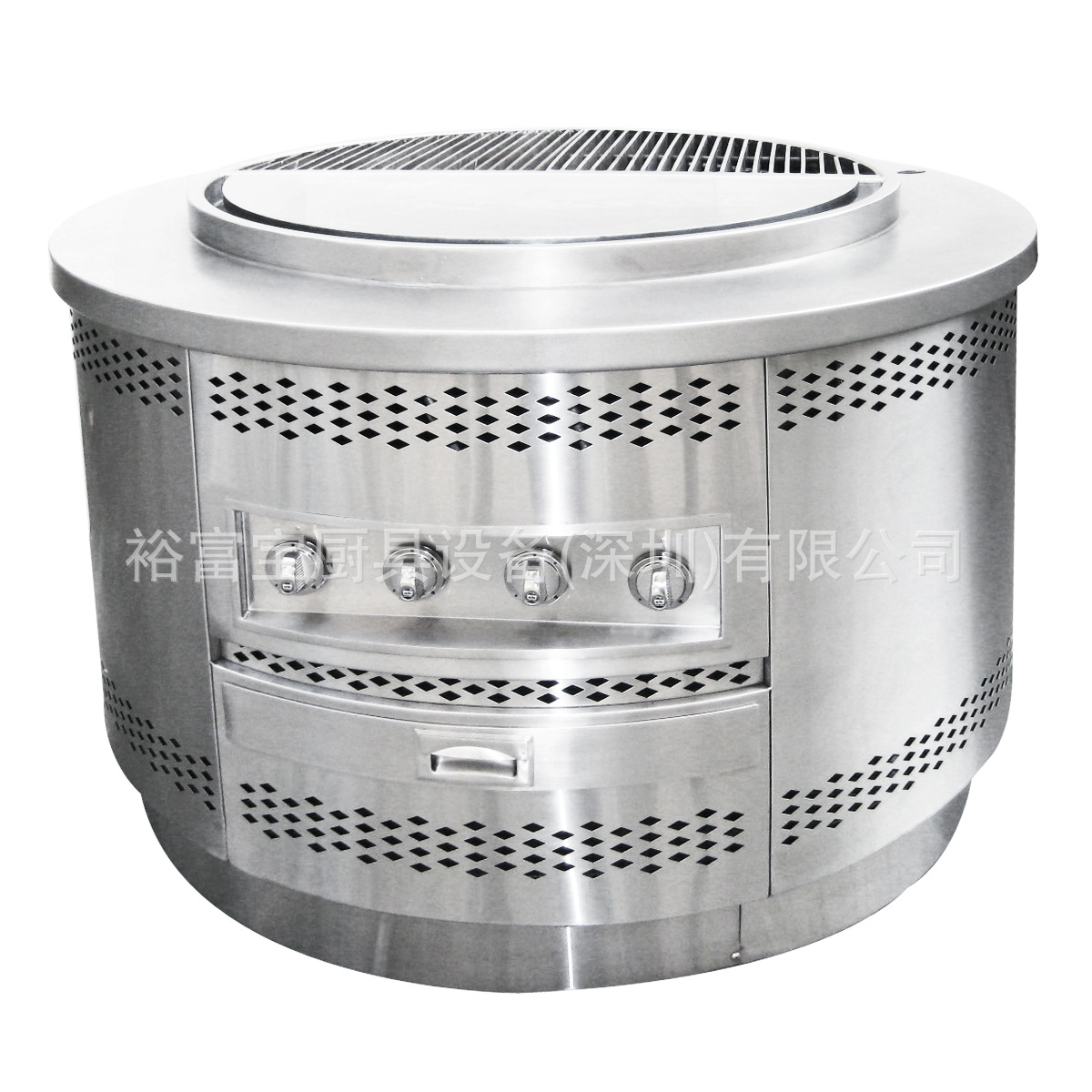 富利天然气圆形烧烤炉(安全掣)