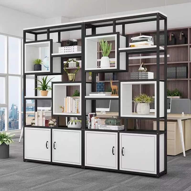 Oficina de pantalla de partición estante de hierro forjado piso estante de flores estante de decoración estante de exhibición sala de estar comedor estante de libros