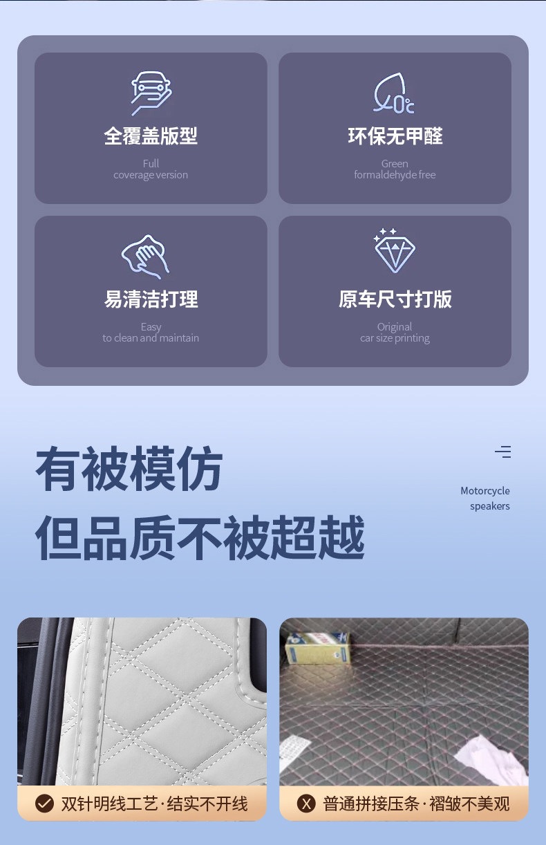 Suitable for the 2026 Zhiji LS9, the full-coverage trunk mat for Zhiji LS9 is wear-resistant, waterproof, and thickened