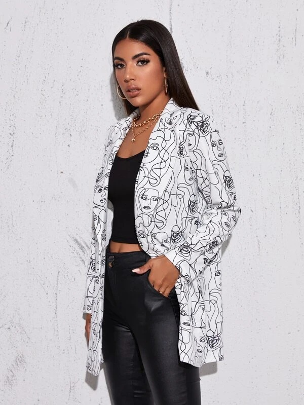 2020 Amazon Europe And The United States Foreign Trade Not Positioning Printing Ladies Casual Small Suit Jacket Trendy Women's Clothing