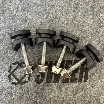 Kit Tail Box Accessories Kit Brand Motosiklet ləvazimatları və aksesuarları - black-plastic-grooved-side-box-buckle-17-19mm-round-rod