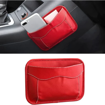 Cross-Border Car Phone Holder, In-Car Multimediya və saxlama aksesuarları - red-pebbled-leather