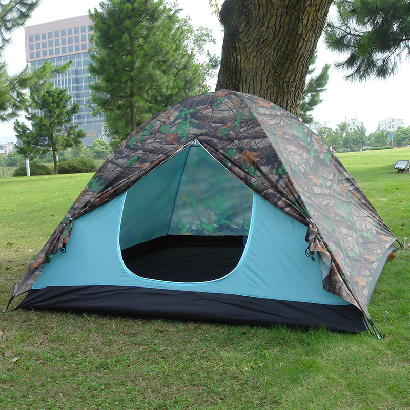 Travel camouflage double-layer waterproof tent for camping