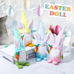 Cross-border Easter Rabbit Pointed Hat Plush Toy 2022 Creative Cartoon Old Man White Bearded Faceless Doll Decorative Ornament