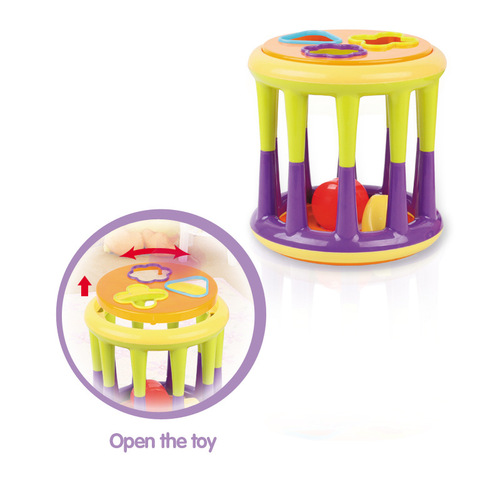 Amazon baby rattle graphic corresponding training building block game chair 0-1 years old 3-6 early education cognitive grasping toy