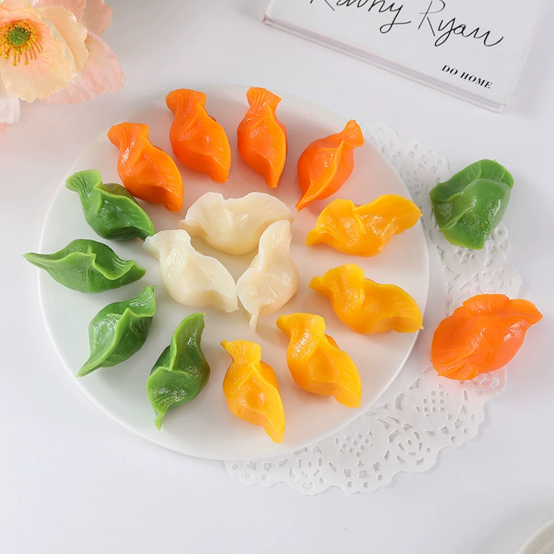 Модель пельменей из ПВХ, быстрозамороженные пельмени, имитация пельменей с тыквой и шпинатом, креативный брелок-подвеска