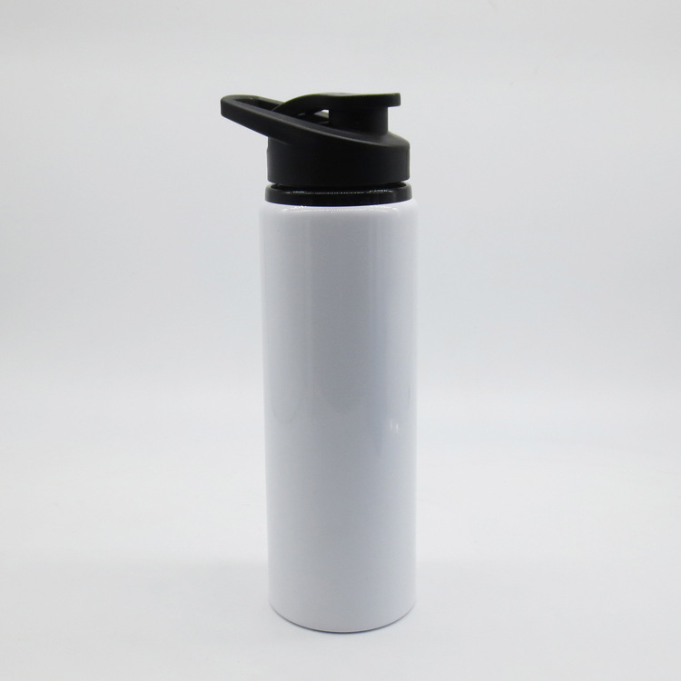 De una sola capa boca grande taza de aluminio recto americano botella de boca grande de aluminio deportes hervidor de agua al aire libre botella de agua fría logotipo impreso