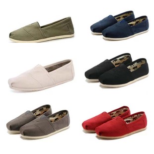Cross-border Thomas Canvas Shoes Soft Sole Comfortable Men's and Women's Lazy Slip-on Shoes Large Size Flat Casual Toms Shoes